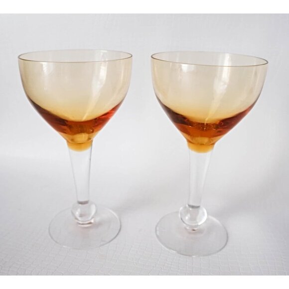 5 Vintage Cocktail Glasses Wine Liquor Glasses Martini Barware - Picture 4 of 5